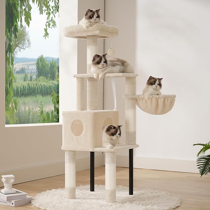 Heybly Cat Tree, 49.2 Inches Cat Tower - Image 7