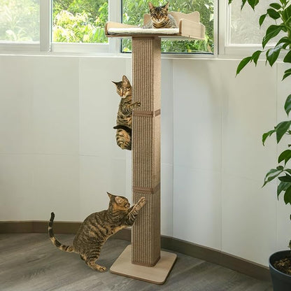 Cat Window Perch with Thick Sisal Scratching Post, Cat Hammock by GreenPetopia