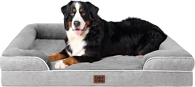 EHEYCIGA Orthopedic XL Dog Beds, Waterproof Memory Foam Dog Bed by EHEYCIGA