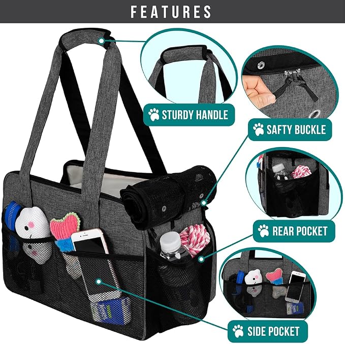 PetAmi Small Dog Purse Carrier, Soft-Sided Pet Carrier Bag - Image 4