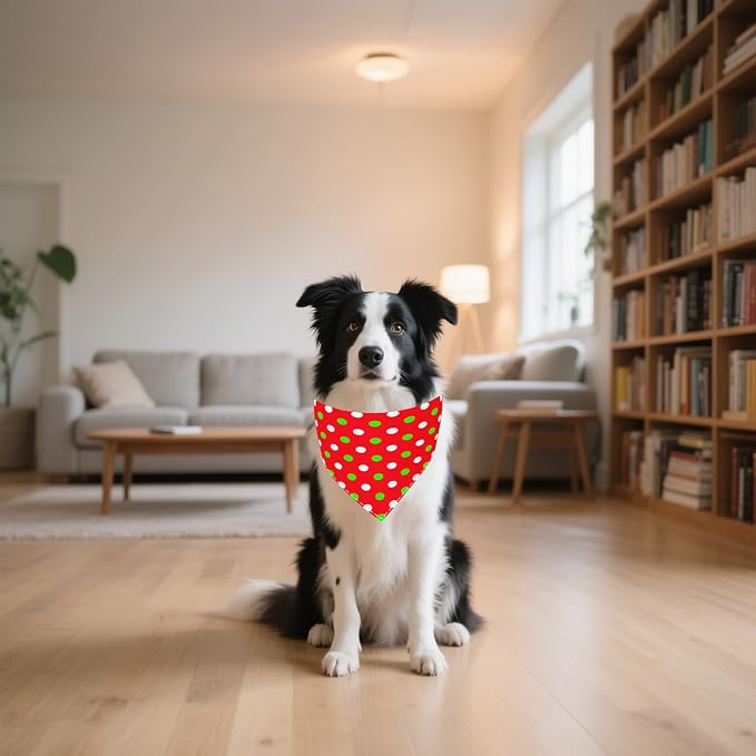 30 Pack Large Polka Dot Dog Bandanas Stitch Dog Bandana Bulk Reversible Print - Image 7