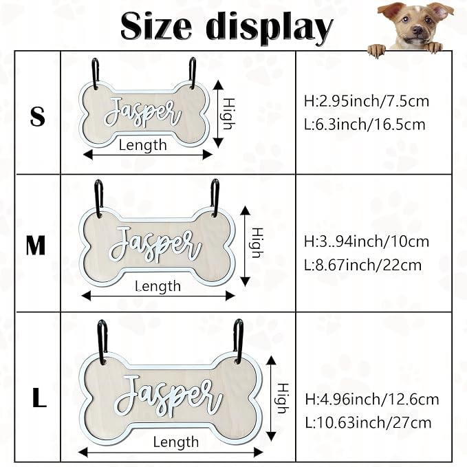 Personalized Dog Crate Sign Custom Dog Kennel Accessories Name Plate Doghouse - Image 2