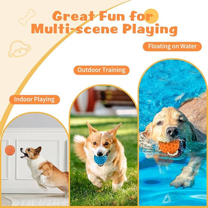 HIPPIH Indestructible Squeaky Dog Toys, Interactive Dog Balls 2 Pack, Chew Toys - Image 5