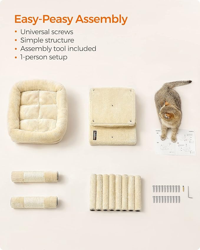 Feandrea Cat Tree, 26.4-Inch Cat Tower, Plush Condo - Image 5