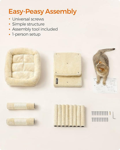 Feandrea Cat Tree, 26.4-Inch Cat Tower, Plush Condo - Image 5