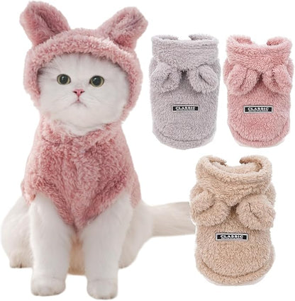 Selena Cat Bunny Ears Costume Cute Dog Kitten Hoodies Sweater Rabbit Ears Puppy by Unknown