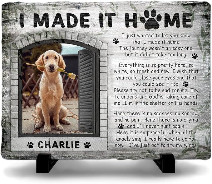 Personalized Polychromatic Rock Plaque: 'I Made It Home' by KILYHOME