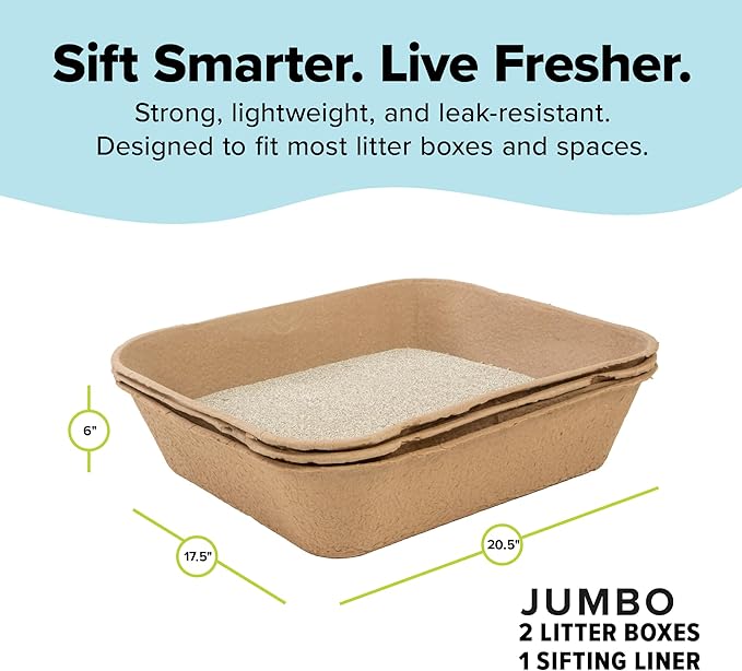 Kitty Sift Disposable Sifting Cat Litter Box Jumbo, Durable and Portable - Image 3