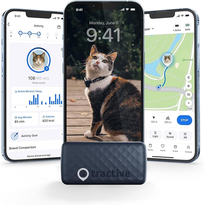 Tractive Smart Cat GPS Tracker | Real-Time Location & Wellness Monitoring by Tractive
