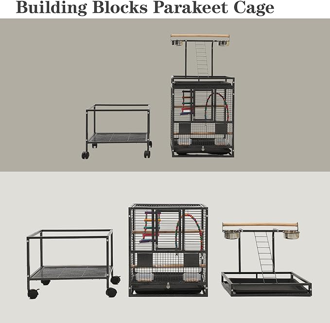 51" Small Bird Cage with Stand, Parakeet Cage, Parrot cage with Parakeet Toys - Image 5
