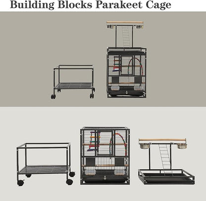 51" Small Bird Cage with Stand, Parakeet Cage, Parrot cage with Parakeet Toys - Image 5