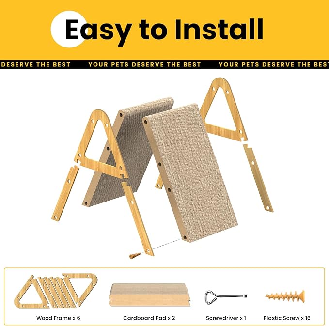 A-Frame Cat Scratcher Vertical & Horizontal Scratching pad - Image 7