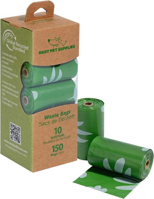 Best Pet Supplies Poop Bags for Dogs, 50% Post-Consumer Recycled Content dog by BestPetSuppliesLLC