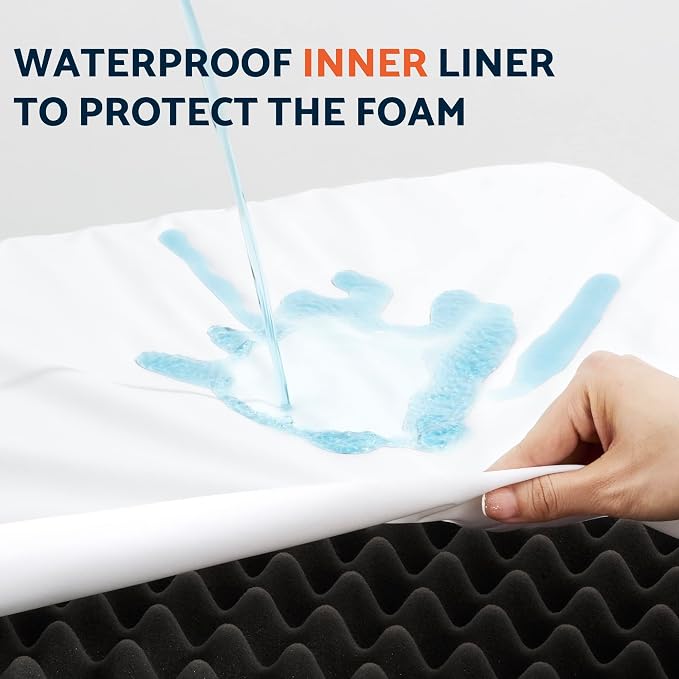 Dog Bed for Small and Medium Dogs & Cats, Waterproof Lining for Indoor Outdoor - Image 4