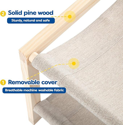 Cat Hammock, Double Layer Wooden Bed - Image 4