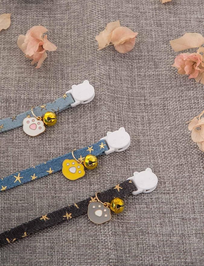 Cat Collar Breakaway with Bells, 3 Pack Safety Adjustable Pet Collars - Image 2