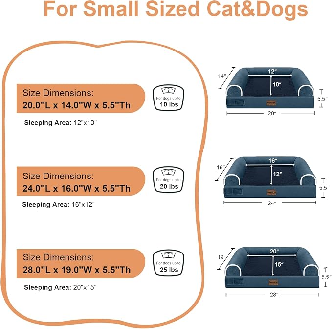 Small Dog Bed Orthopedic Washable: Beds Bolster Small Sized Dogs Bed Egg Crate - Image 6
