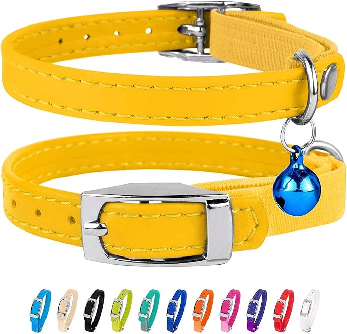 CollarDirect Leather Cat Collar, Cat Safety Collar - Image 2