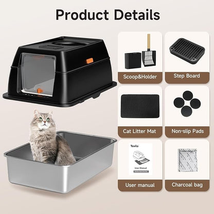 Extra Large Stainless Steel Litter Box - Image 9