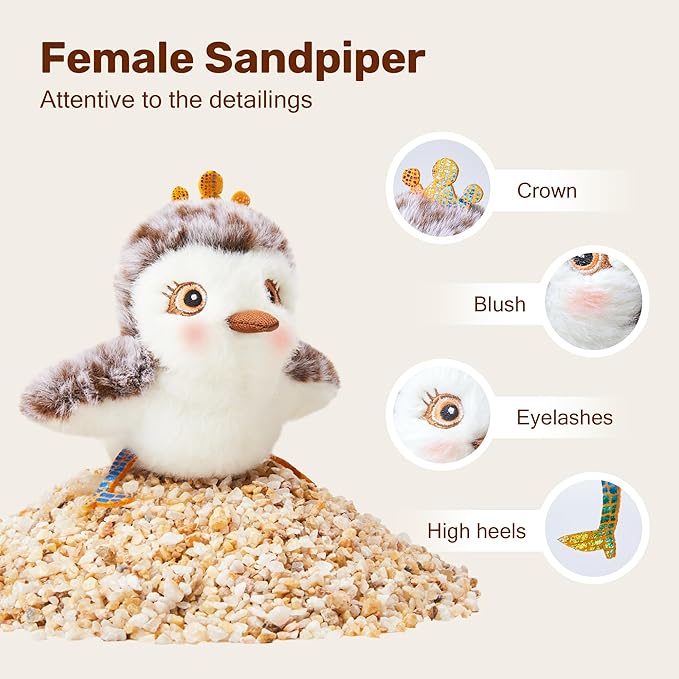 Potaroma Cat Toys 2 Pcs Flapping Sandpiper Pair-Mate, Lifelike Birds Chirp - Image 5