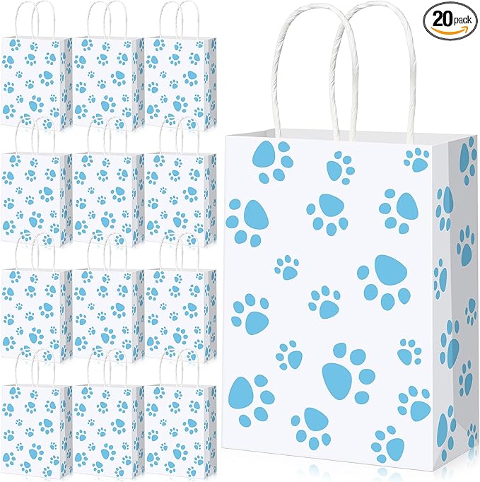 Blulu 20 Pcs Puppy Dog Paw Gift Bags by Blulu