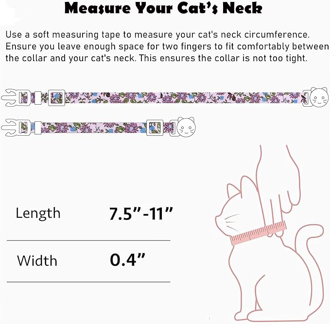 2 Pack Cotton Breakaway Cat Collars Set - Image 7