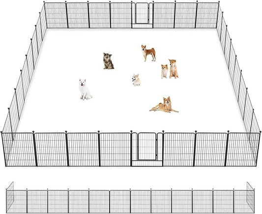 Dog Playpen 32 inch 32 Panels Indoor Outdoor Dog Pen by Jhsomdr