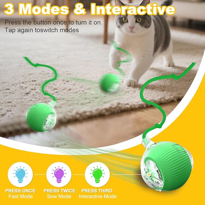 2-Pack Interactive Cat Toys Ball - Image 2