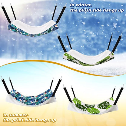 Jetec 2 Pack Cat Hammock for Cage, Catio Accessories Reversible Soft Cats Bed - Image 7