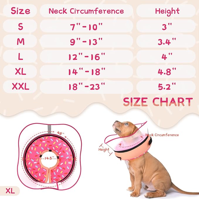 Supet Raised Inflatable Dog Cone Collar to Stop Licking, Soft Dog Cone - Image 6