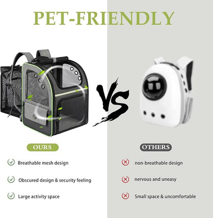 Cat Carrier Backpack, Large Cat Backpack Carrier Soft, Expandable Airline - Image 3