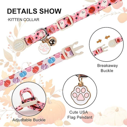 Unique Style Paws Halloween Cat Collar, Cute Cat Collars - Image 4