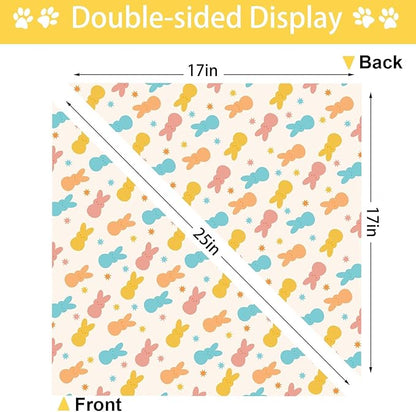 Easter Dog Bandana, 2 Pack Adjustable Holiday Party Pets Rabbit Easter Egg - Image 5