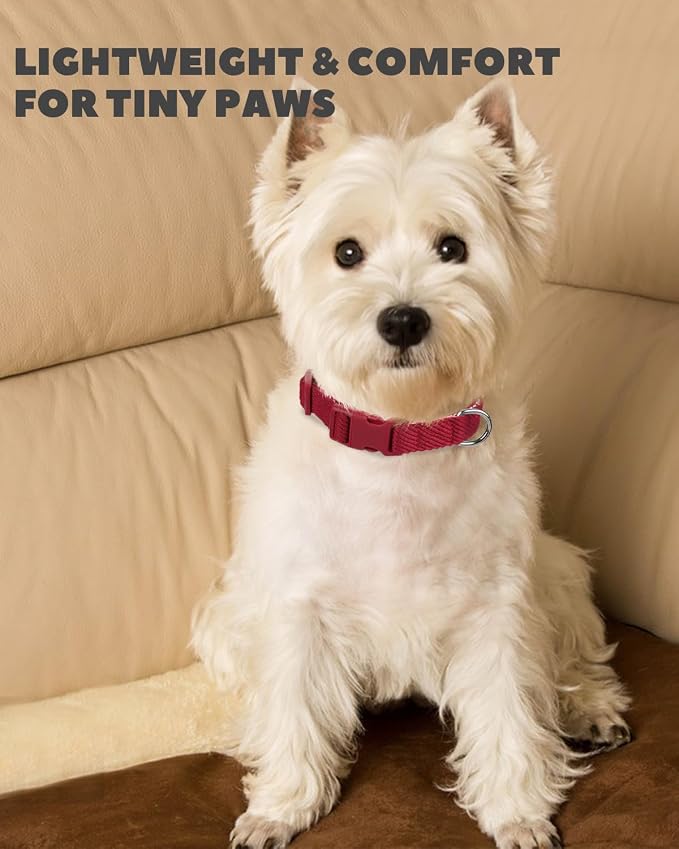 Dynmeow Soft and Breathable Cotton Dog Collar, Durable Adjustable Pet Collar - Image 6
