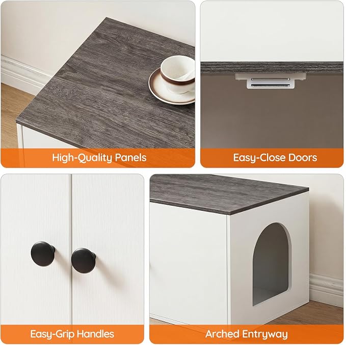 HOOBRO Cat Litter Box Enclosure, Hidden Litter Box Furniture - Image 8