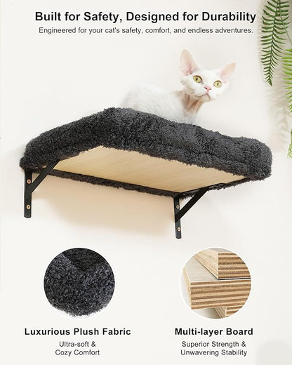 FUKUMARU Cat Wall Shelves, Stable Wall Mounted Cats Furniture Set, Kitten - Image 3