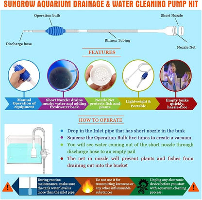 SunGrow Water Siphon Pump for Fish Tank - Image 3