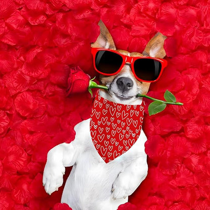 Valentines Dog Bandanas, 2 Pack Mother's Day Triangle Dog Bandanas, Reversible - Image 6