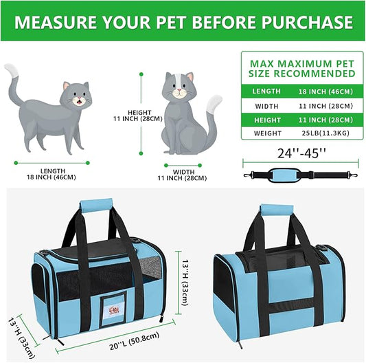 Extra Large Pet Carrier 20 lbs+, Soft Sided Cat Carriers - Image 2