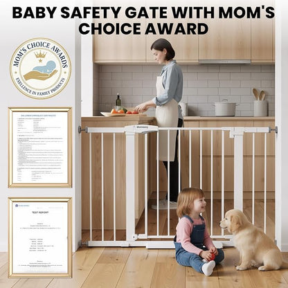 29.7-46" Extra Wide Baby Gate for Stairs, Pressure Mounted Dog Gate Indoor for - Image 2