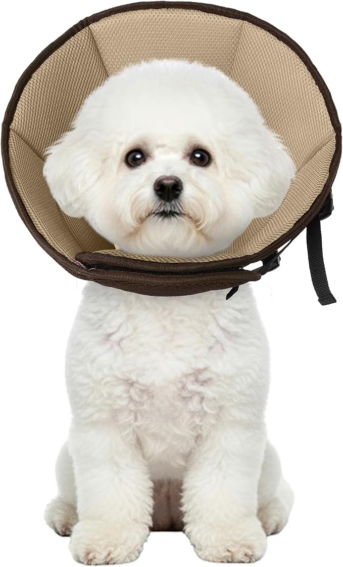 Dog Cone Collar Soft Cone for Medium Dogs After Surgery Adjustable Elizabethan by Allroaring
