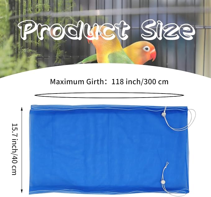 Daoeny Large Bird Cage Cover, Bird Cage Seed Catcher, Adjustable Soft Airy - Image 3
