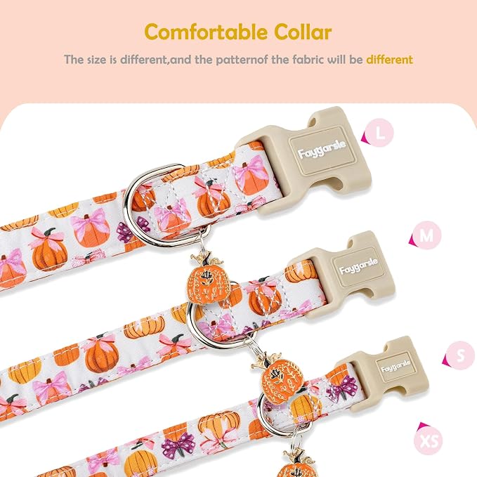 Faygarsle Fall Pumpkin Pattern Dog Collar - Image 5