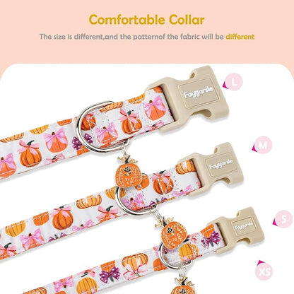 Faygarsle Fall Pumpkin Pattern Dog Collar - Image 5