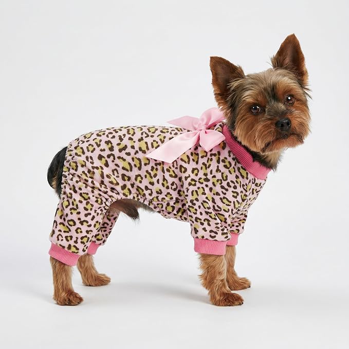 Fitwarm Leopard Dog Pajamas, Fleece Dog Clothes - Image 4