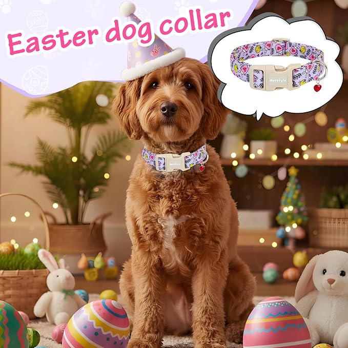 Easter Dog Collar for Large Dogs, Easter & Spring Theme Large Dog Collar - Image 3