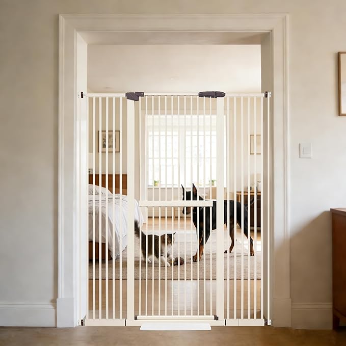 Lumizone Extra Tall Cat Gate 61.02" High Pressure Mounted Extra Wide by Lumizone