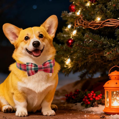 Christmas Plaid Dog Collar - Image 5