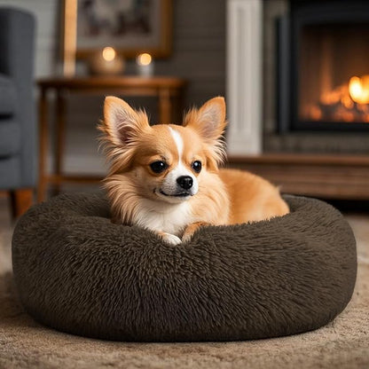 Dogs Bed for Small Dogs, Anti-Anxiety Washable Round Bed - Image 5