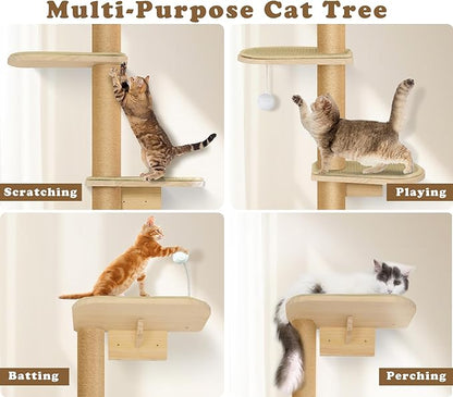 Wild Simulation Cat Tree for Kittens, 5-Level Floor to Ceiling Cat Wall Shelves - Image 5